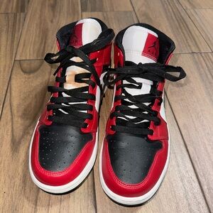 Jordan Sneakers Red Black White
